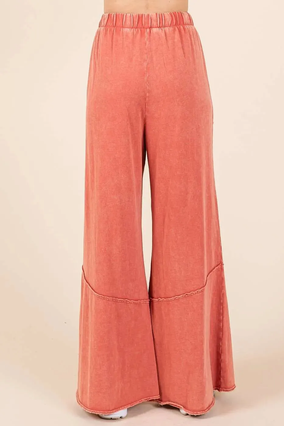 Mittoshop Mineral Wash Wide Flared Leg Pants sold by Charming Charlie product image thumbnail 3