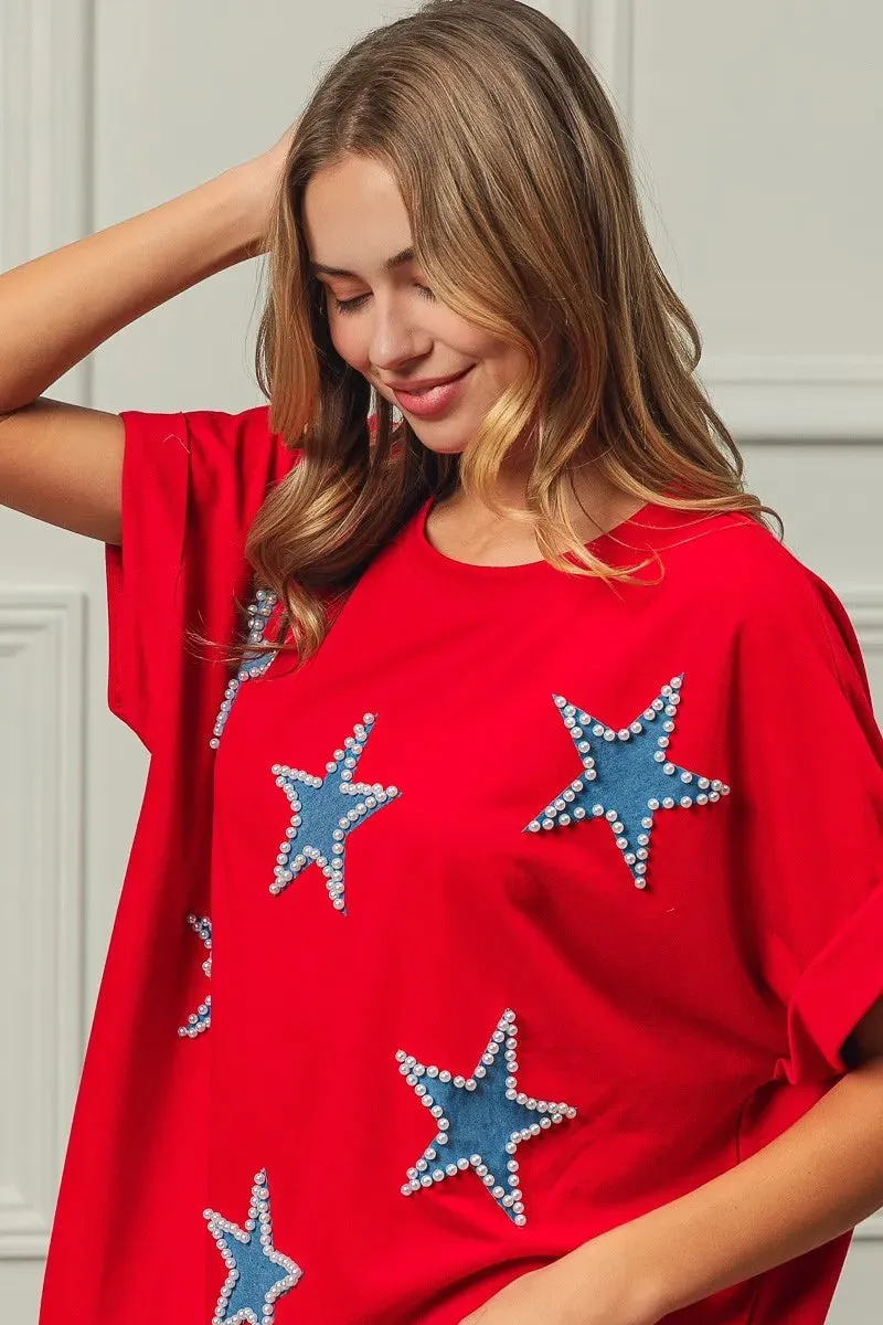 BiBi Fourth Of July Terry T-Shirt sold by Charming Charlie product image thumbnail 2