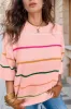 Striped Round Neck Half Sleeve Sweater sold by Charming Charlie