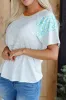 Stripe Floral Insert Sleeves Contrast Round Neck Tee sold by Charming Charlie