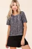 Mittoshop Sequin Short Sleeve Round Neck Cropped Blouse sold by Charming Charlie