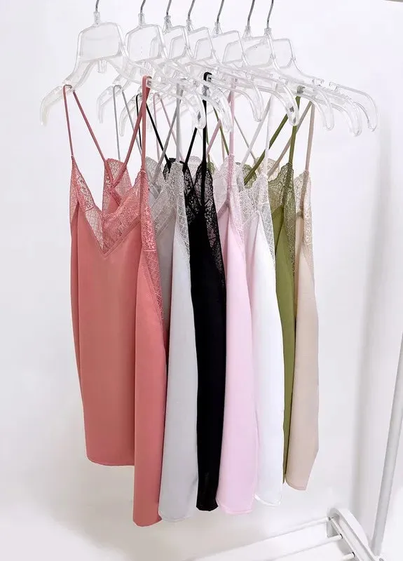 BiBi Lace Cami Solid Tank Top sold by Charming Charlie product image thumbnail 4