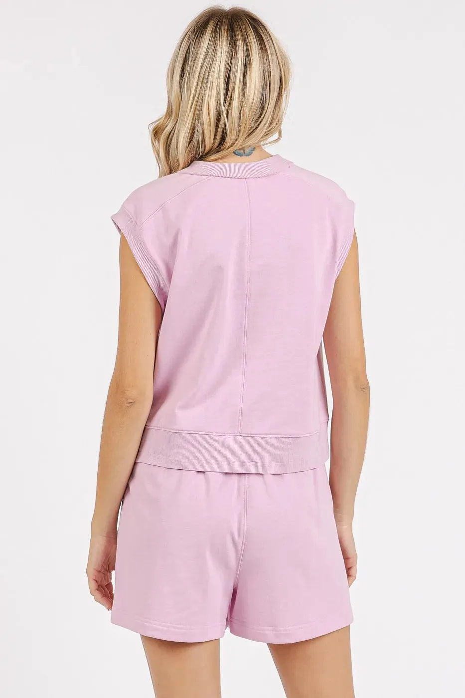 Mittoshop French Terry Crew Neck Top and Shorts Set sold by Charming Charlie product image thumbnail 3