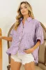 BiBi Sequin Striped Short Dolman Sleeve Blouse sold by Charming Charlie