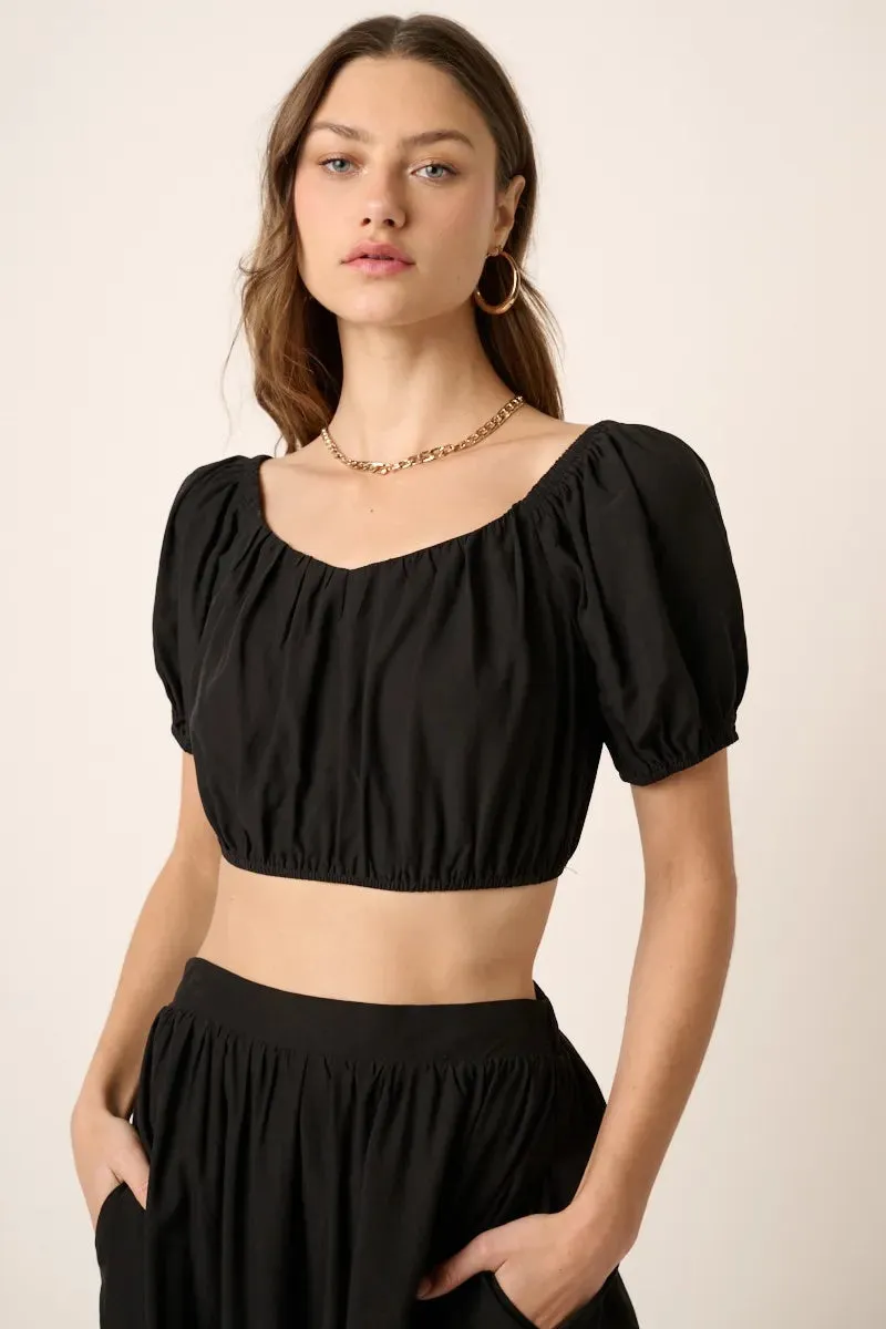 Mittoshop Cropped Puff Sleeve Blouse and Midi Skirt Set sold by Charming Charlie product image thumbnail 5