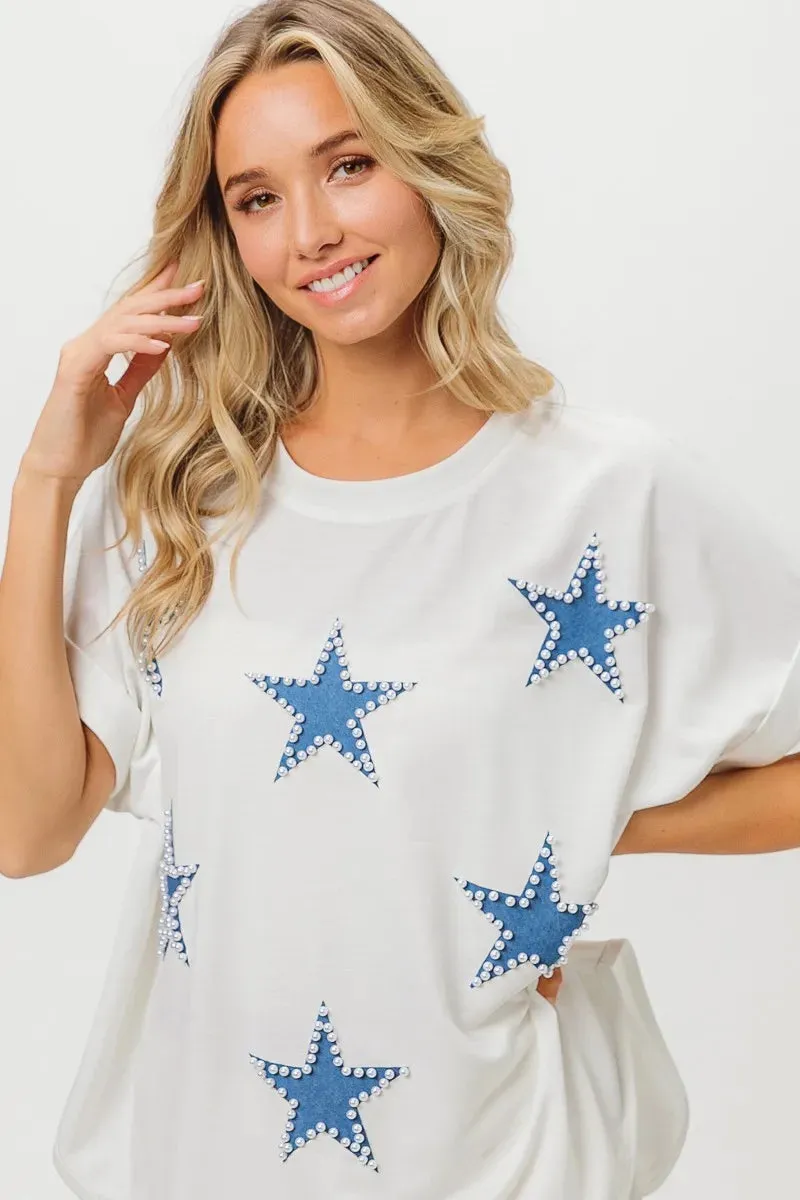 BiBi Fourth Of July Terry T-Shirt sold by Charming Charlie product image thumbnail 2