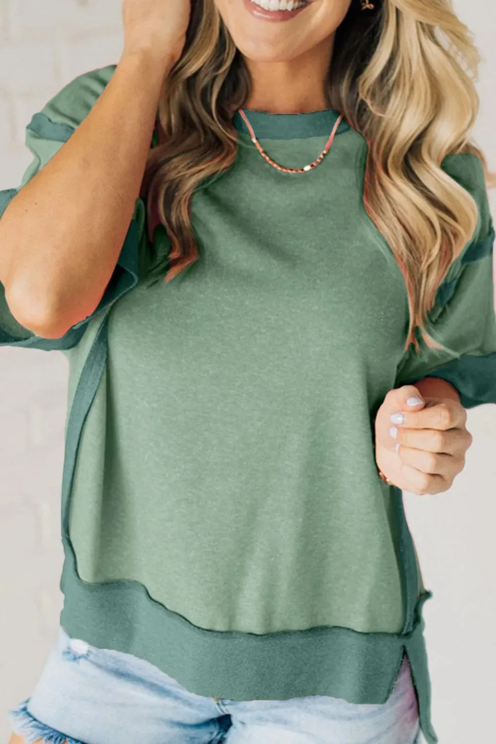 Round Neck Half Sleeve T-Shirt sold by Charming Charlie product image thumbnail 5