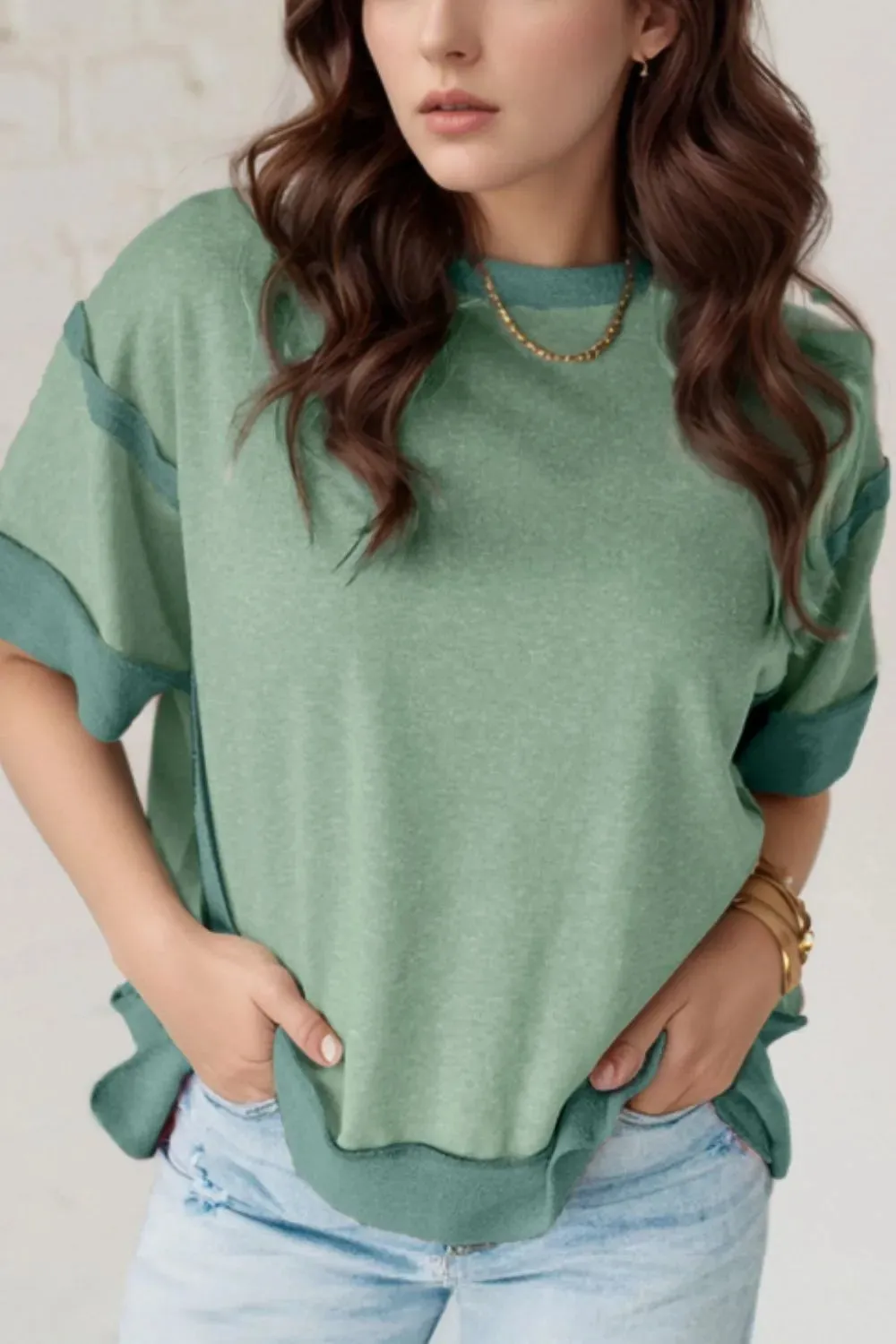 Round Neck Half Sleeve T-Shirt sold by Charming Charlie product image thumbnail 2