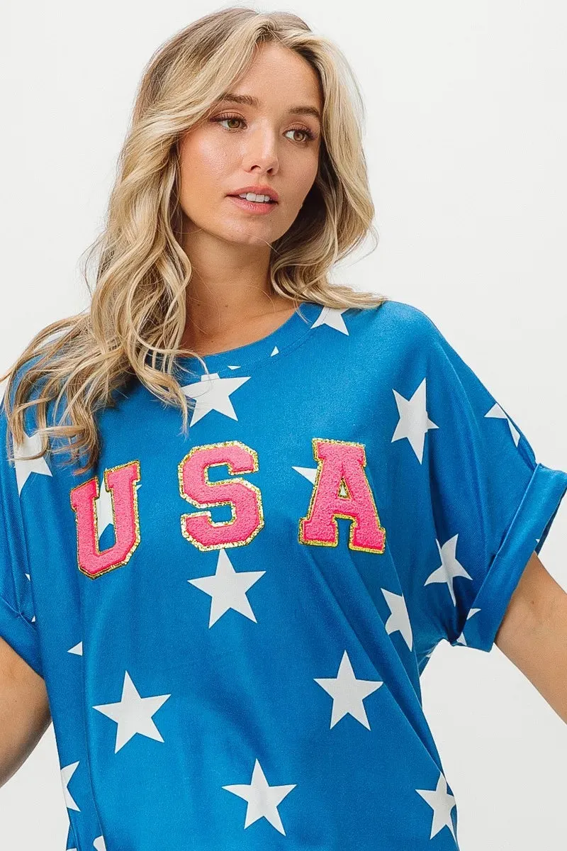 BiBi Fourth Of July Star Knit T-Shirt sold by Charming Charlie product image thumbnail 4