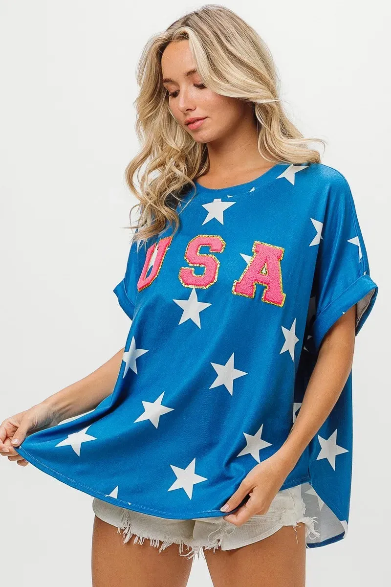BiBi Fourth Of July Star Knit T-Shirt sold by Charming Charlie product image thumbnail 5