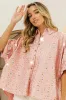 BiBi Sequin Striped Short Dolman Sleeve Blouse sold by Charming Charlie