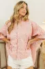 BiBi Sequin Striped Short Dolman Sleeve Blouse sold by Charming Charlie