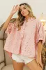 BiBi Sequin Striped Short Dolman Sleeve Blouse sold by Charming Charlie