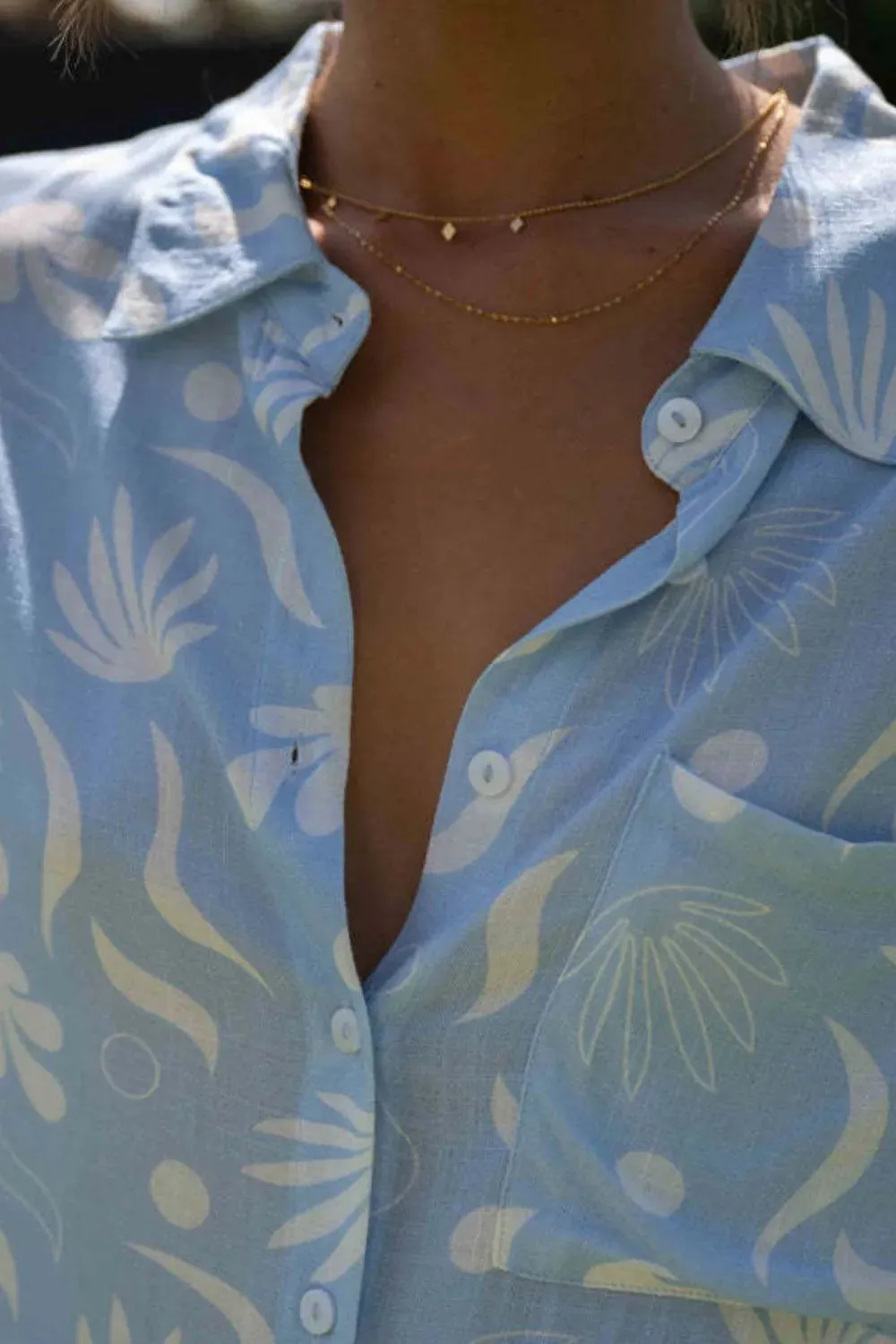 Printed Collared Neck Top and Shorts Set sold by Charming Charlie product image thumbnail 4