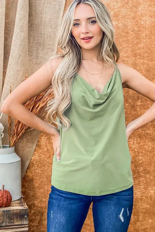 And The Why Cowl Neck Cami sold by Charming Charlie