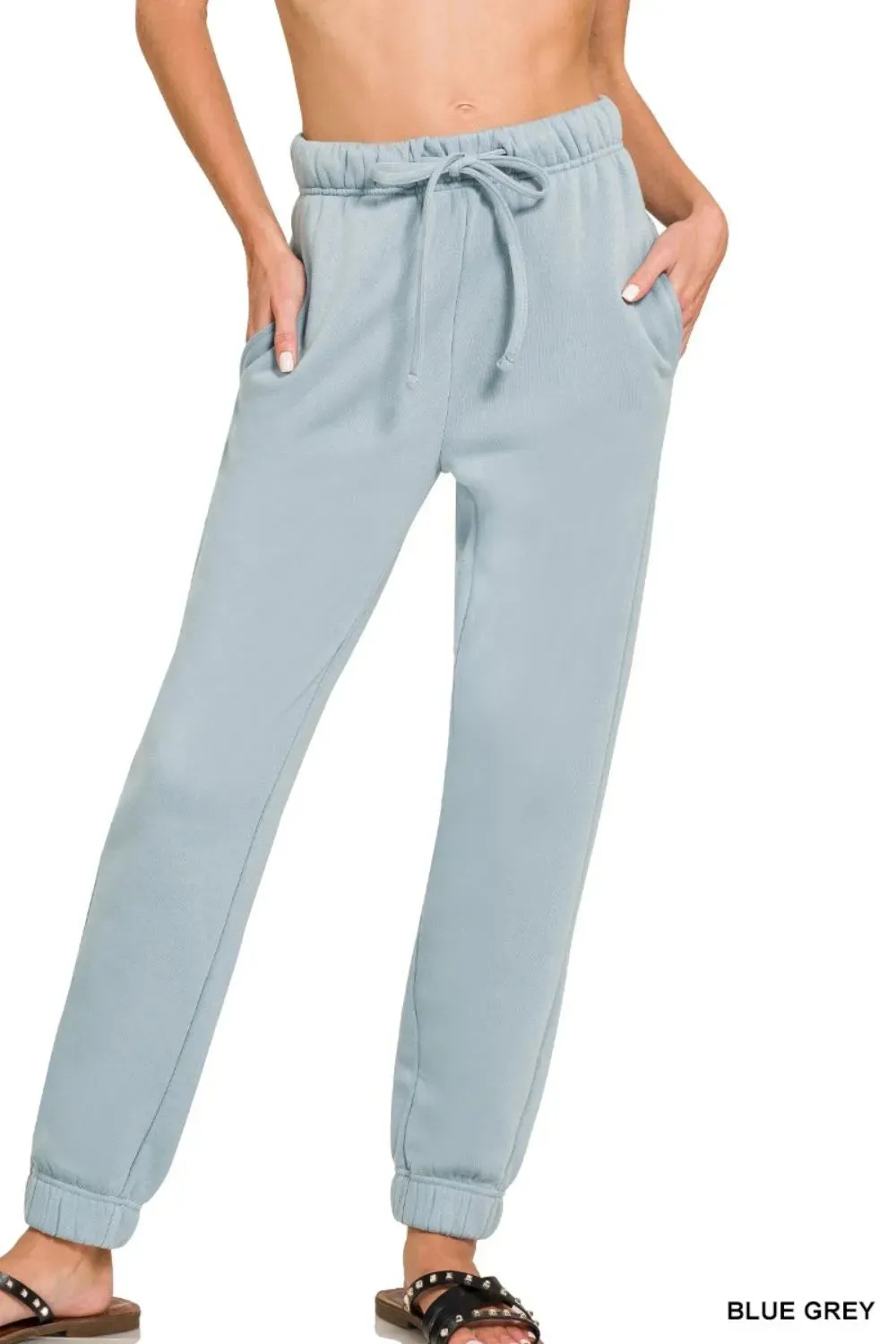 Zenana Fleece Jogger Sweatpants With Pockets sold by Charming Charlie