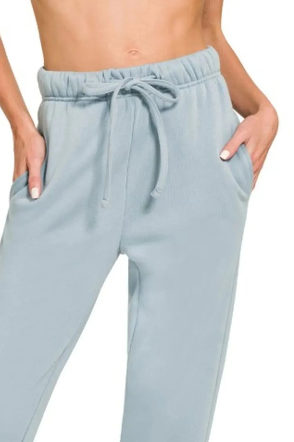 Zenana Fleece Jogger Sweatpants With Pockets sold by Charming Charlie product image thumbnail 2