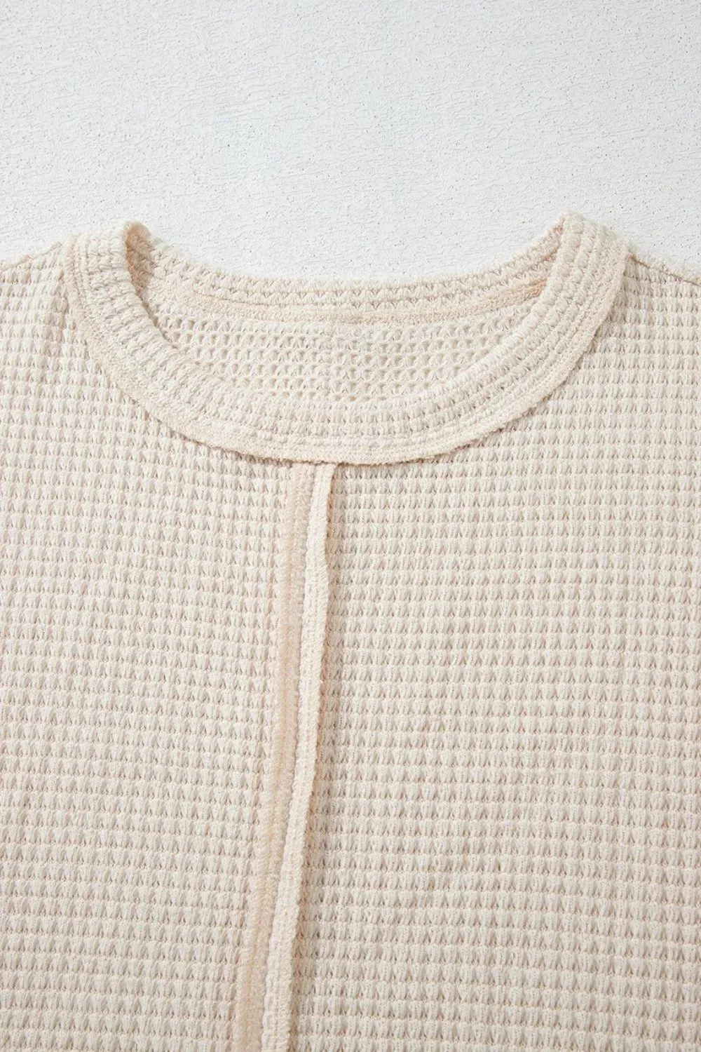 Solid Color Textured Seamed Short Sleeve Top sold by Charming Charlie product image thumbnail 5