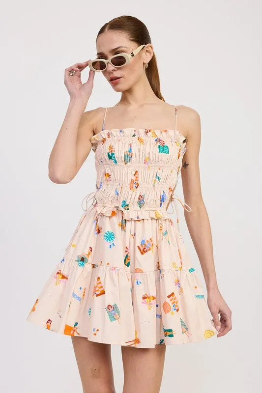 GATHERED POPLIN MIN DRESS sold by Charming Charlie