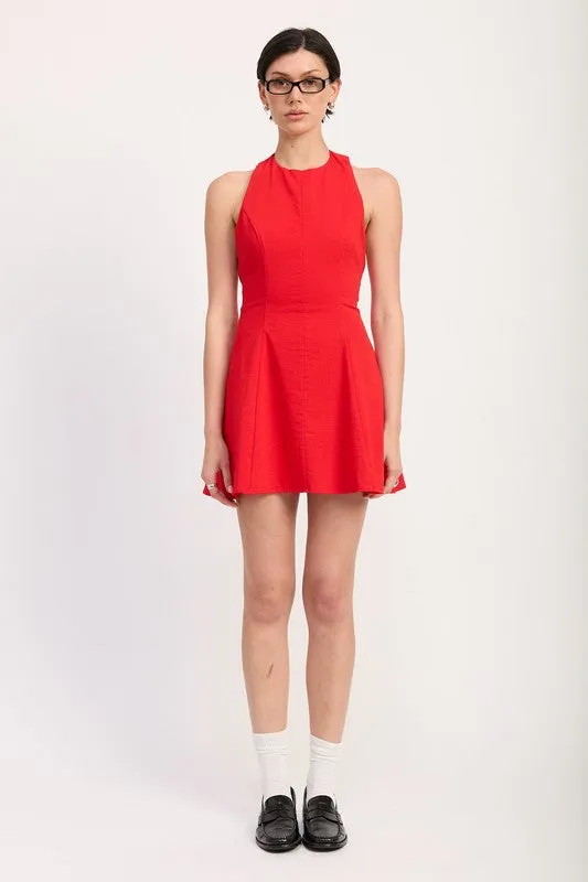 HALTER NECK MINI DRESS WITH OPEN BACK sold by Charming Charlie product image thumbnail 5