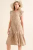 And The Why Boho Printed Tiered Maxi Dress sold by Charming Charlie