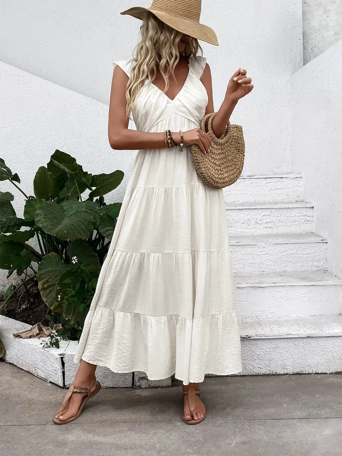 V-Neck Sleeveless Tiered Dress sold by Charming Charlie product image thumbnail 2