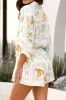 Printed 3/4 Sleeve Romper sold by Charming Charlie