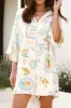 Printed 3/4 Sleeve Romper sold by Charming Charlie