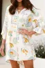 Printed 3/4 Sleeve Romper sold by Charming Charlie