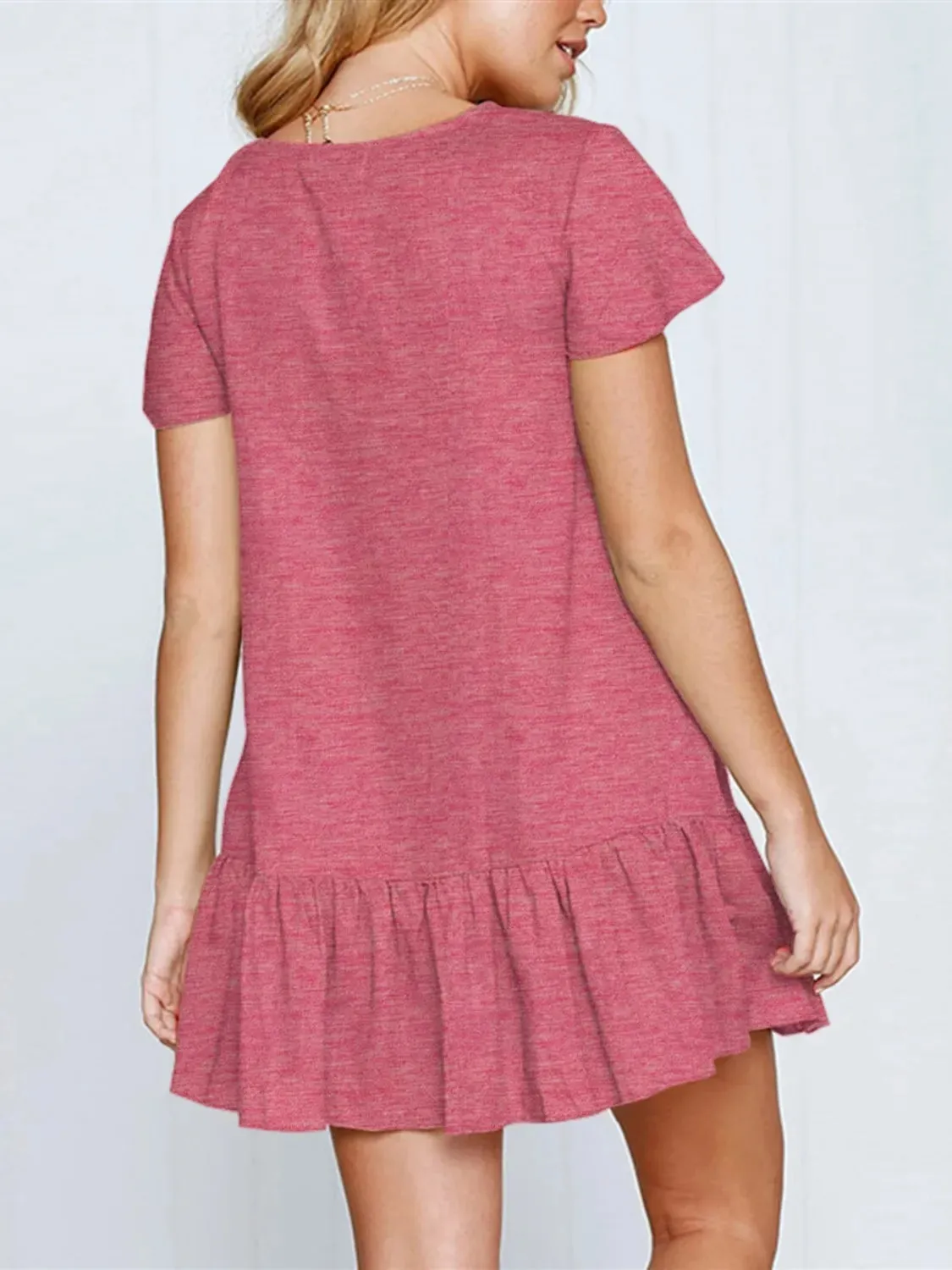 Ruffled V-Neck Mini Dress sold by Charming Charlie product image thumbnail 2