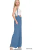Zenana Woven Tie Back Suspender Jumpsuit sold by Charming Charlie