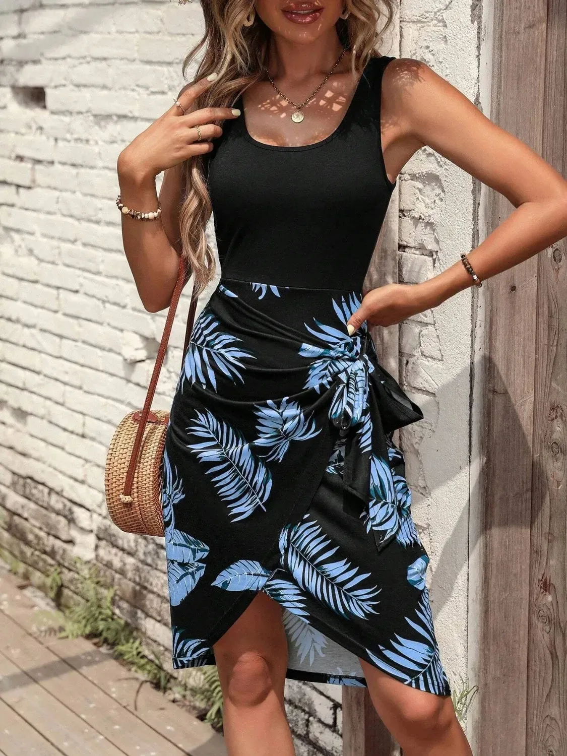 Printed Wide Strap Tank Dress sold by Charming Charlie product image thumbnail 5