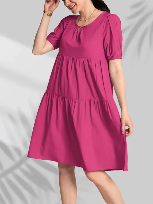 Round Neck Short Sleeve Mini Tee Dress sold by Charming Charlie