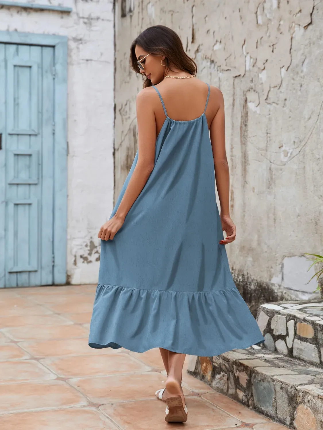 Ruffled Hem Midi Cami Dress sold by Charming Charlie product image thumbnail 5