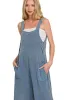 Zenana Double Gauze Washed Wide Leg Overalls sold by Charming Charlie