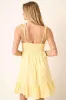 Mittoshop Ruched Detail Spaghetti Tie Mini Dress sold by Charming Charlie