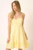 Mittoshop Ruched Detail Spaghetti Tie Mini Dress sold by Charming Charlie
