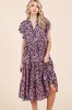 Mittoshop Abstract Print Ruffle Tier Midi Dress sold by Charming Charlie