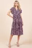 Mittoshop Abstract Print Ruffle Tier Midi Dress sold by Charming Charlie