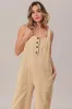 BiBi Washed Denim Buttoned Overall Jumpsuit sold by Charming Charlie