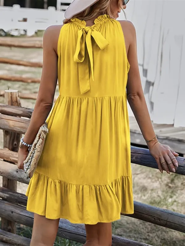 Ruffled Hem Sleeveless Mini Dress sold by Charming Charlie