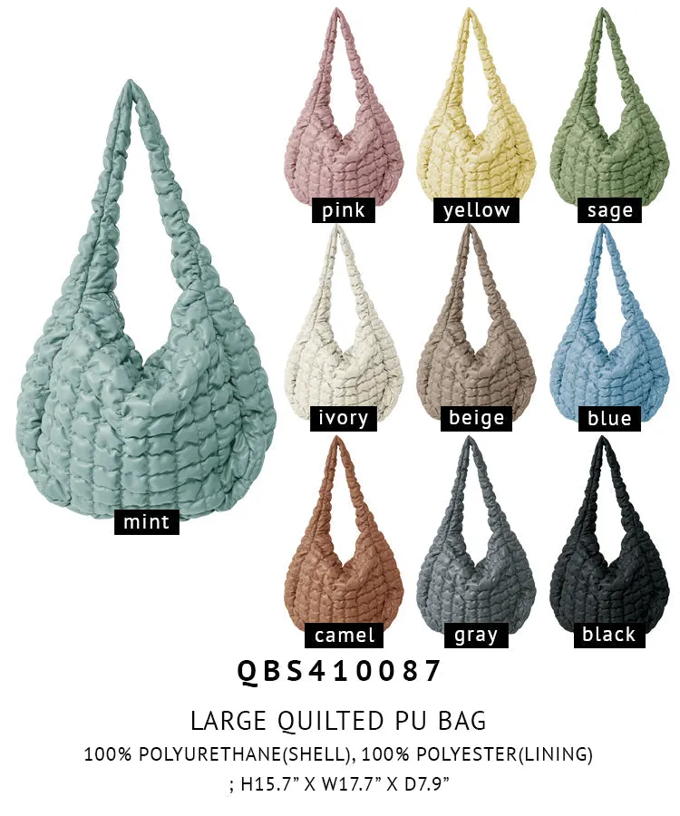 Large Quilted PU Bag sold by Charming Charlie product image thumbnail 3
