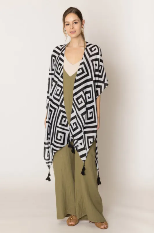 Geometric Print Kimono sold by Charming Charlie