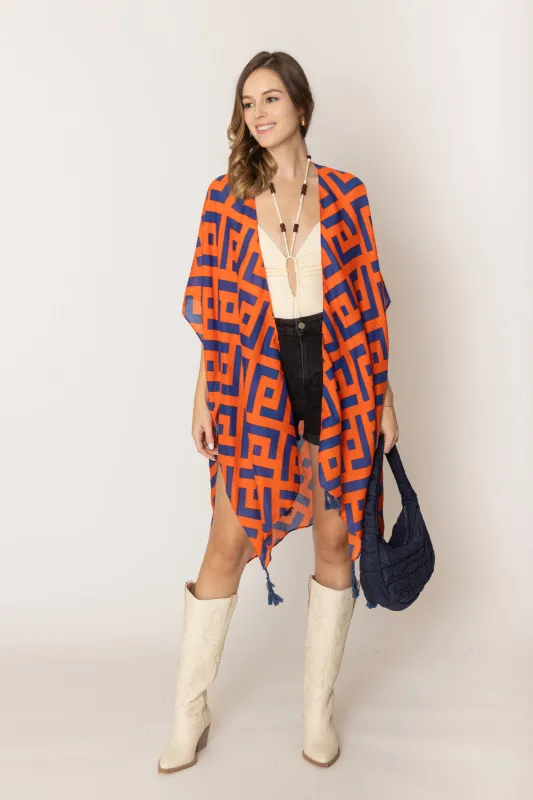 Geometric Print Kimono sold by Charming Charlie