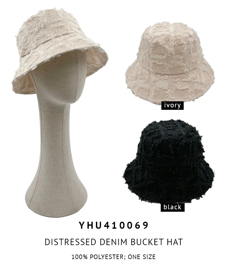 Distressed Denim Bucket Hat sold by Charming Charlie product image thumbnail 3