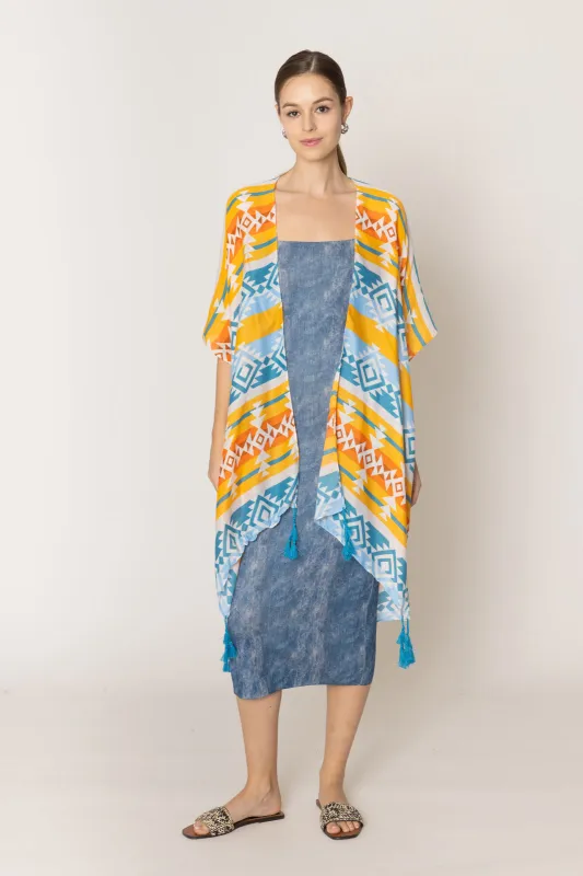 Aztec Print Kimono sold by Charming Charlie
