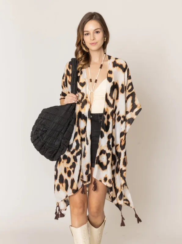 Animal Print Kimono sold by Charming Charlie