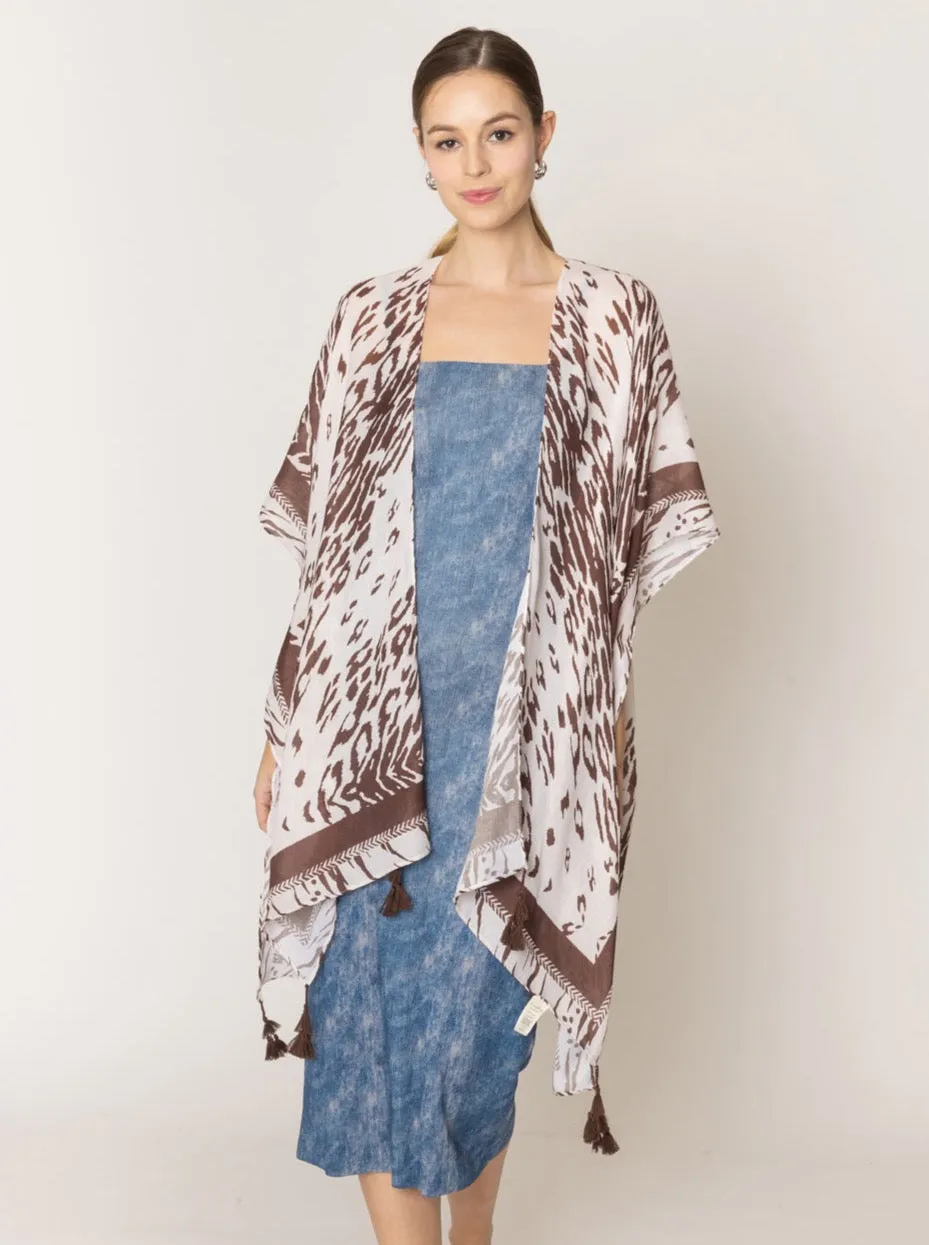 Animal Print Kimono sold by Charming Charlie