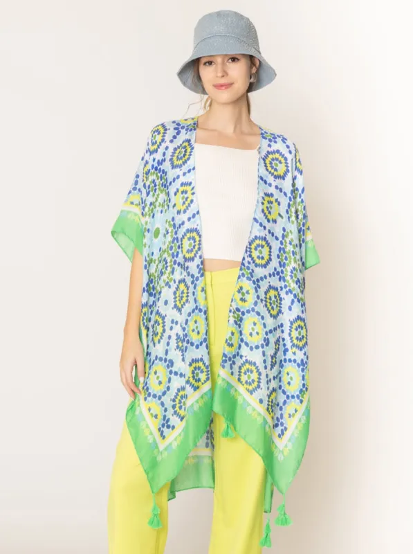 Tile Print Kimono sold by Charming Charlie