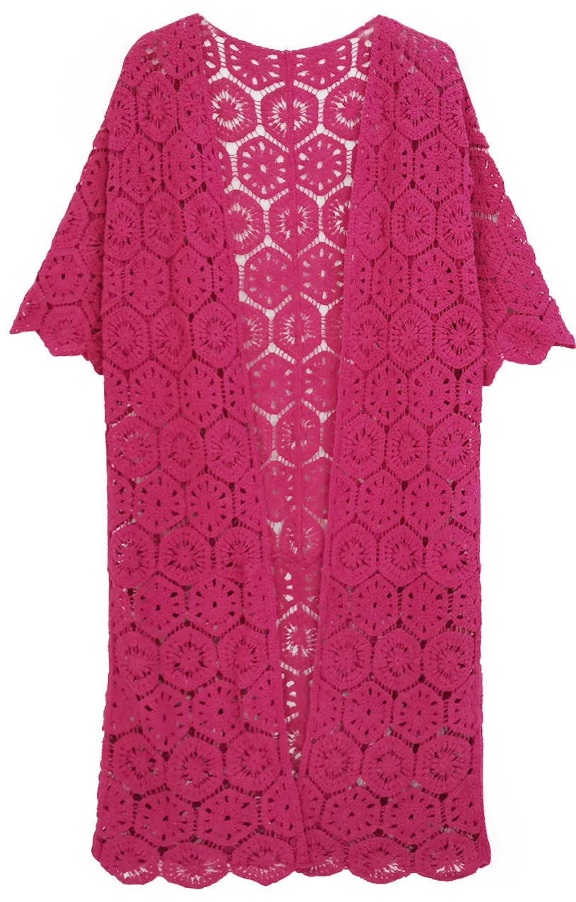 Crochet Long Cardigan sold by Charming Charlie product image thumbnail 4